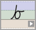 Letter b continuous cursive refiners