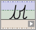 Letter join bl continuous cursive