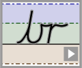 Letter join br continuous cursive