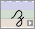 Letter z continuous cursive refiners