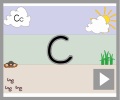 Letter c cursive beginners