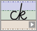 Cursive letter join ck