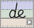 Cursive letter join de