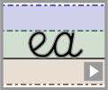 Cursive letter join ea