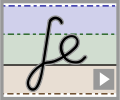 Cursive letter join fe