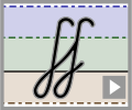 Cursive letter join ff