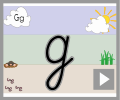 Letter g cursive beginners
