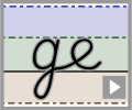Cursive letter join ge