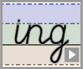 Cursive letter join ing