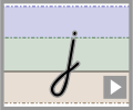Letter j cursive refiners