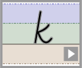 Letter k cursive refiners