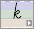 Letter k cursive refiners