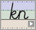 Cursive letter join kn