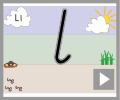 Letter l cursive beginners