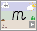 Letter m cursive beginners