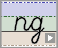 Cursive letter join ng