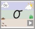 Letter o cursive beginners