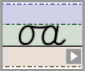 Cursive letter join oa