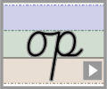 Cursive letter join op
