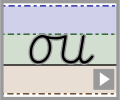 Cursive letter join ou