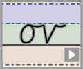 Cursive letter join ov