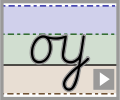 Cursive letter join oy