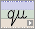 Cursive letter join qu