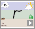 Letter r cursive beginners
