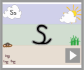 Letter s cursive beginners