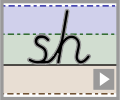 Cursive letter join sh