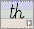 Cursive letter join th