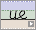 Cursive letter join ue
