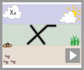 Letter x cursive beginners