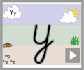 Letter y cursive beginners