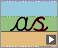 Letter join as continuous cursive