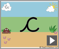 Letter c continuous cursive beginners