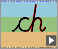 Letter join ch continuous cursive