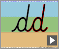 Letter join dd continuous cursive