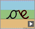 Letter join oe continuous cursive