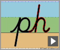 Letter join ph continuous cursive