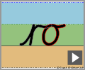 Letter join ro continuous cursive