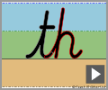 Letter join th continuous cursive