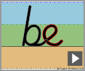 Cursive letter join be