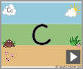 Letter c cursive beginners