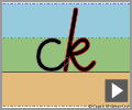Cursive letter join ck