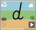 Letter d cursive beginners
