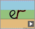 Cursive letter join er