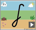 Letter f cursive beginners