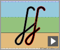 Cursive letter join ff