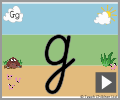 Letter g cursive beginners
